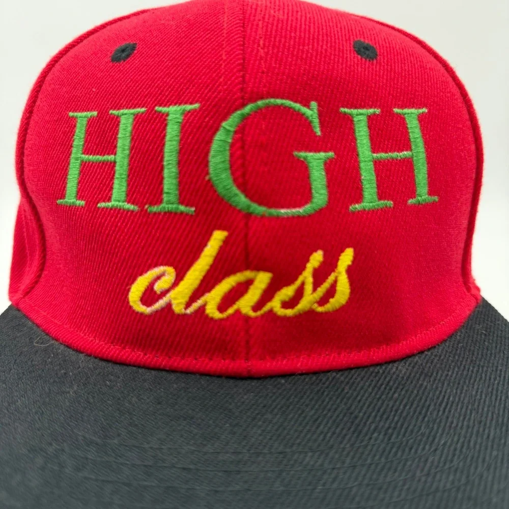 Wet Bandits High Class Snapback Hat Red Black Flat Bill Streetwear Cap Mens OS
